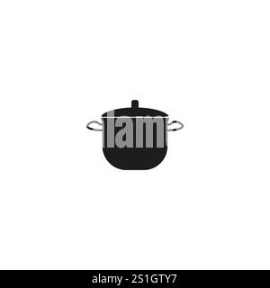 stockpot icon, to steam or cook in large quantities Stock Vector