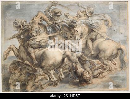 Title: The Battle of Anghiari Artist: Peter Paul Rubens after Leonardo da Vinci Year: 17th century Medium: Drawing Dimensions: n/d Location: Louvre Stock Photo