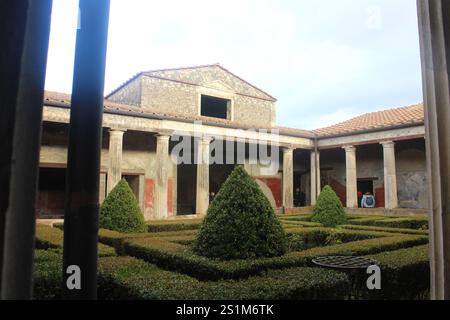 House of the Menander ruins in Pompeii near Naples, Italy Stock Photo