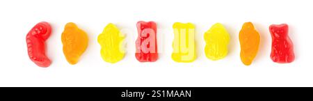 colorful jelly bean on white background Stock Photo