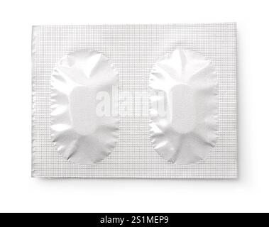 Pack of pills isolated on white background with clipping path Stock Photo