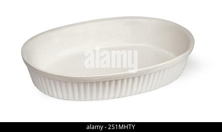 empty baking tray on white background with clipping path Stock Photo