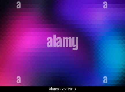 Abstract blue, pink and purple triangle background. Full frame colorful triangular and rhombus shape vibrant background with color gradient. Stock Photo