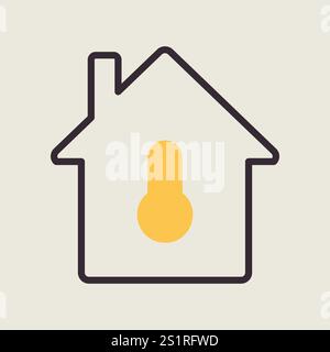 House vector icon with keyhole. Home safety lock with keyhole symbol. Security sign. Graph symbol for your web site design, logo, app, UI Stock Vector