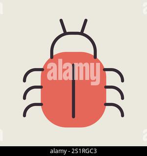 Software or program bug vector icon. Security sign. Graph symbol for your web site design, logo, app, UI Stock Vector