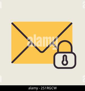 Lock envelope vector icon. Unlock envelope sign. Security sign. Graph symbol for your web site design, logo, app, UI Stock Vector