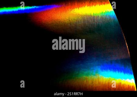 Visible Spectrum of Light. Rainbow Colours. Range of Colors. Holographic Background Stock Photo
