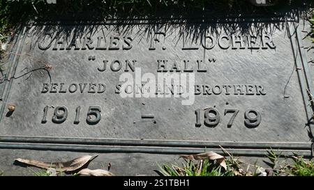 Los Angeles, California, USA 2nd January 2025 Actor Jon Hall Grave, aka Charles Locher in Court of Valor at Forest Lawn Memorial Park Hollywood Hills on January 2, 2025 in Los Angeles, California, USA. Photo by Barry King/Alamy Stock Photo Stock Photo