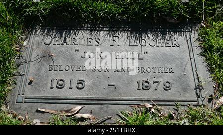 Los Angeles, California, USA 2nd January 2025 Actor Jon Hall Grave, aka Charles Locher in Court of Valor at Forest Lawn Memorial Park Hollywood Hills on January 2, 2025 in Los Angeles, California, USA. Photo by Barry King/Alamy Stock Photo Stock Photo