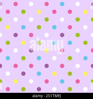 Celebration Colorful Polka Dot pattern, seamless texture Stock Vector