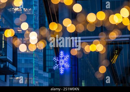 Christmas time holiday light decorations, Stock Photo