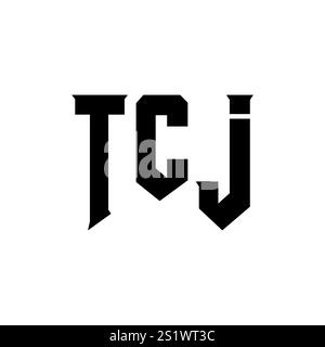 TCJ letter logo design for technology company. TCJ logo design black ...