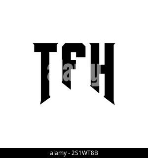 TFH letter logo design for technology company. TFH logo design black ...