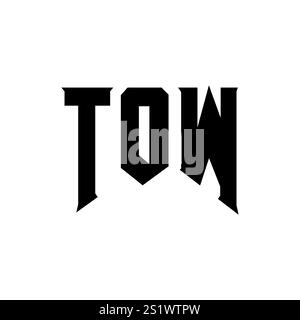 TOW letter logo design for technology company. TOW logo design black ...