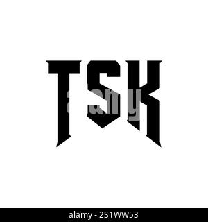 TSK letter logo design for technology company. TSK logo design black ...