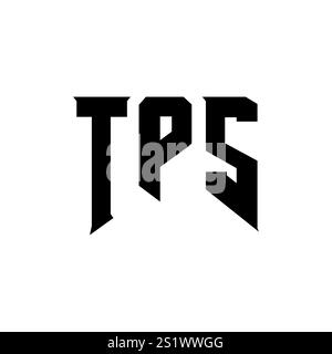 TPS letter logo design for technology company. TPS logo design black and white color combination. TPS logo, TPS vector, TPS design, TPS icon, TPS alph Stock Vector