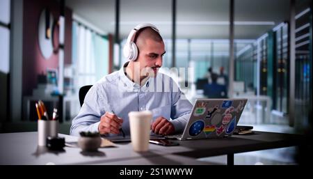 Graphic Designer Web Artist Working Retouching Photo Stock Photo