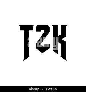 TZK letter logo design for technology company. TZK logo design black ...