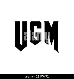 UGM letter logo design for technology company. UGM logo design black ...
