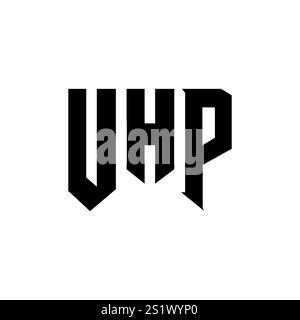 UHP letter logo design for technology company. UHP logo design black ...