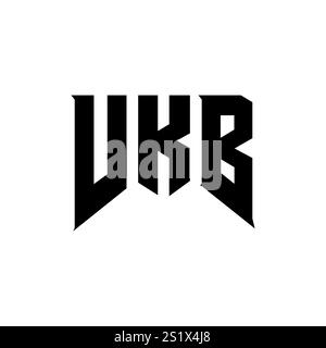 VKB letter logo design for technology company. VKB logo design black ...
