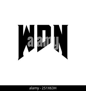 WDN letter logo design for technology company. WDN logo design black ...