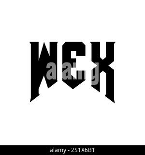 WEX letter logo design for technology company. WEX logo design black ...