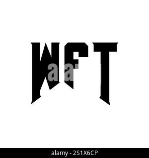 WFT letter logo design for technology company. WFT logo design black ...