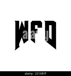 WFD letter logo design for technology company. WFD logo design black ...
