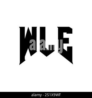 WLE letter logo design for technology company. WLE logo design black ...