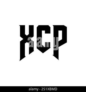 XCP letter logo design for technology company. XCP logo design black ...