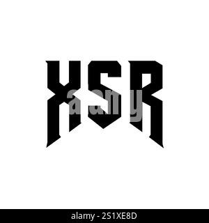 XSR letter logo design for technology company. XSR logo design black ...