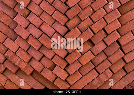 New red bricks on a pallet close-up. Stock Photo