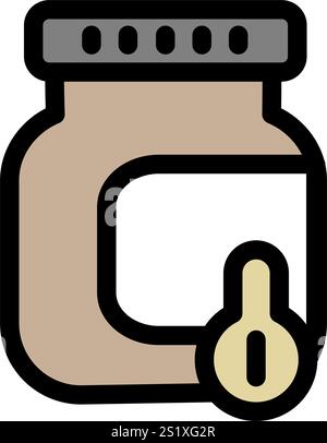 Fitness gym supplements pill box - Flat icon symbol Stock Vector