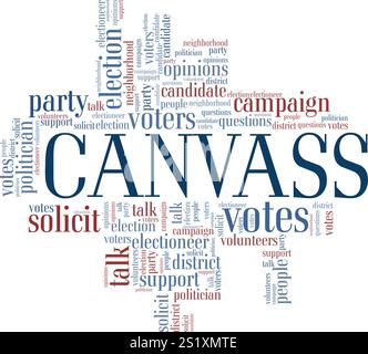 Canvass word cloud conceptual design isolated on white background Stock ...