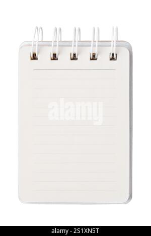 Blank notebook with ring spine isolated on white background Stock Photo