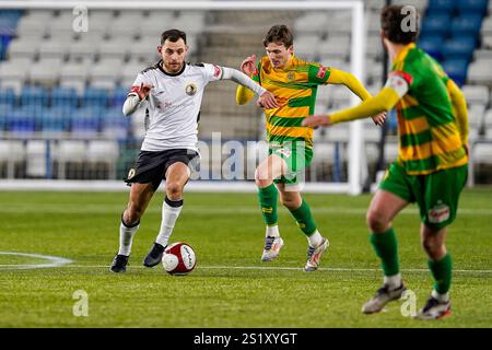 Widnes, UK. Saturday 4th January 2025, Northern Premier League Division One West, Widnes FC Vs Runcorn Linnets At DCBL Stadium, Credit James Giblin/Alamy Live News. Stock Photo