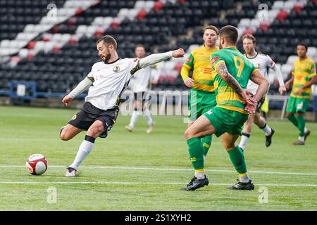 Widnes, UK. Saturday 4th January 2025, Northern Premier League Division One West, Widnes FC Vs Runcorn Linnets At DCBL Stadium, Credit James Giblin/Alamy Live News. Stock Photo