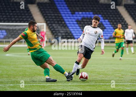 Widnes, UK. Saturday 4th January 2025, Northern Premier League Division One West, Widnes FC Vs Runcorn Linnets At DCBL Stadium, Credit James Giblin/Alamy Live News. Stock Photo