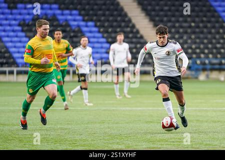 Widnes, UK. Saturday 4th January 2025, Northern Premier League Division One West, Widnes FC Vs Runcorn Linnets At DCBL Stadium, Credit James Giblin/Alamy Live News. Stock Photo