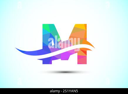 English alphabet with swoosh or ocean wave logo design. Graphic ...