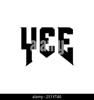 YEE letter logo design for technology company. YEE logo design black ...