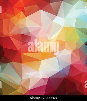 Abstract geometric background. Multi-colored triangle template Stock Vector