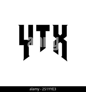YTX letter logo design for technology company. YTX logo design black ...