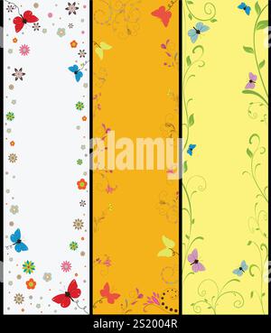 Vector set of beautiful floral banners, EPS 10 Stock Vector