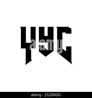 YYC letter logo design for technology company. YYC logo design black ...