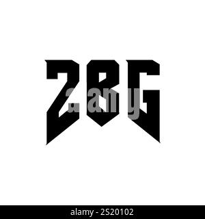 ZBG letter logo design for technology company. ZBG logo design black ...
