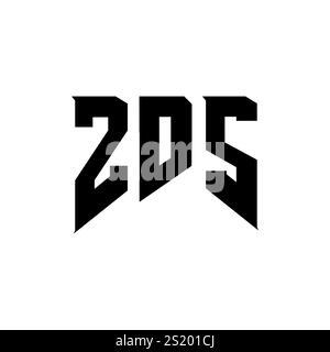 ZDS letter logo design for technology company. ZDS logo design black ...