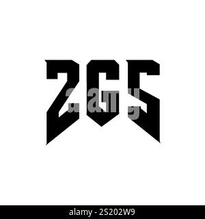 ZGS letter logo design for technology company. ZGS logo design black ...