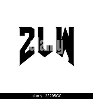 ZLW letter logo design for technology company. ZLW logo design black ...